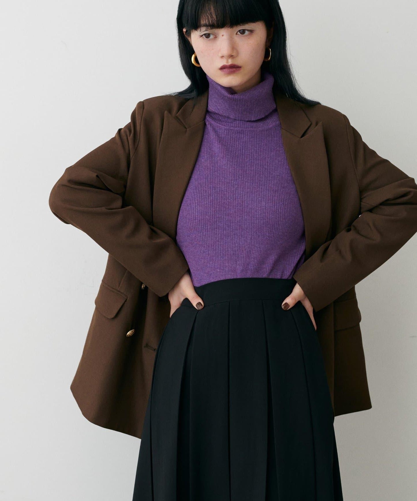 基礎羅紋高領衫