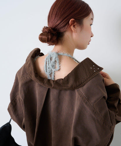 【Kastane】珠飾牛仔夾克