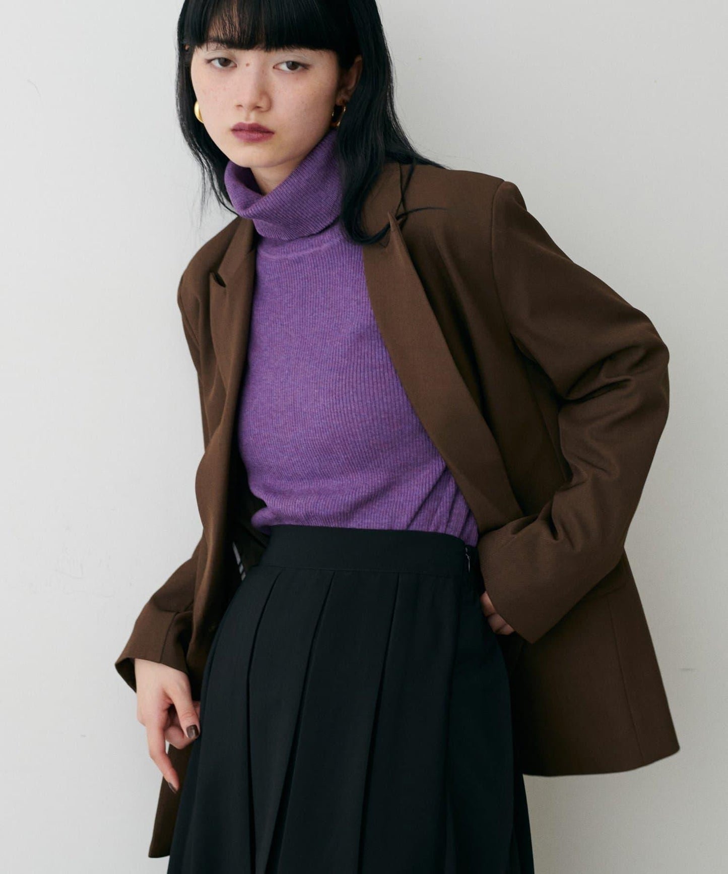 基礎羅紋高領衫