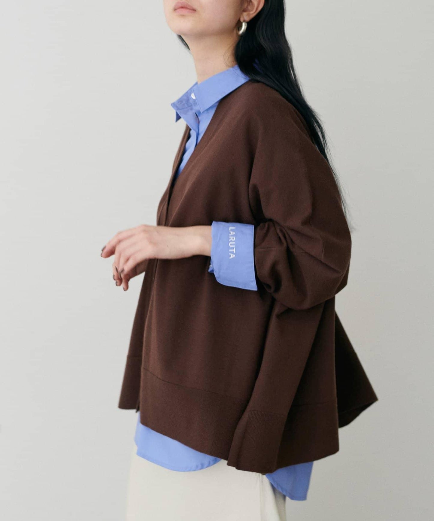 寬鬆蝙蝠袖針織開衫