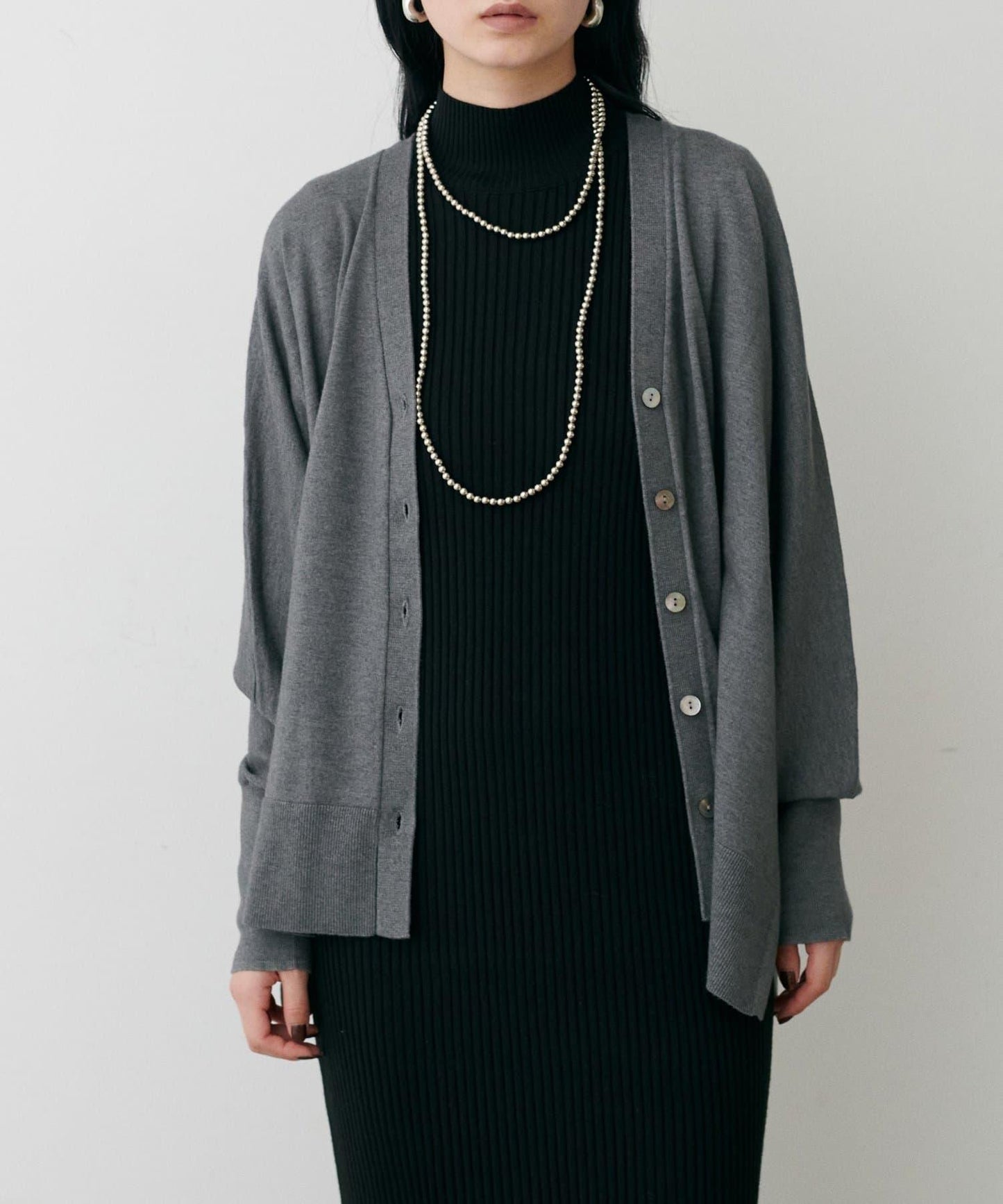 寬鬆蝙蝠袖針織開衫