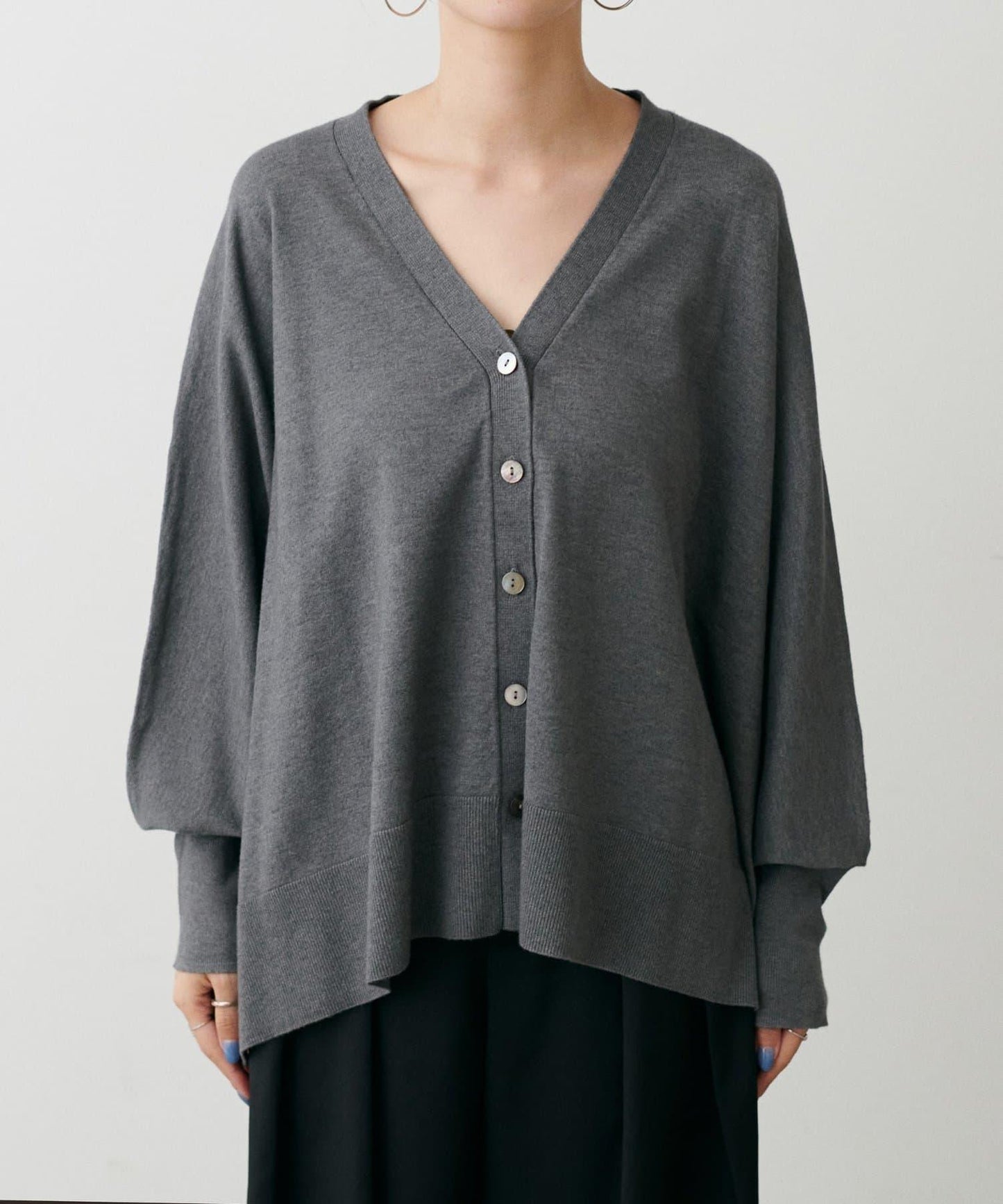 寬鬆蝙蝠袖針織開衫