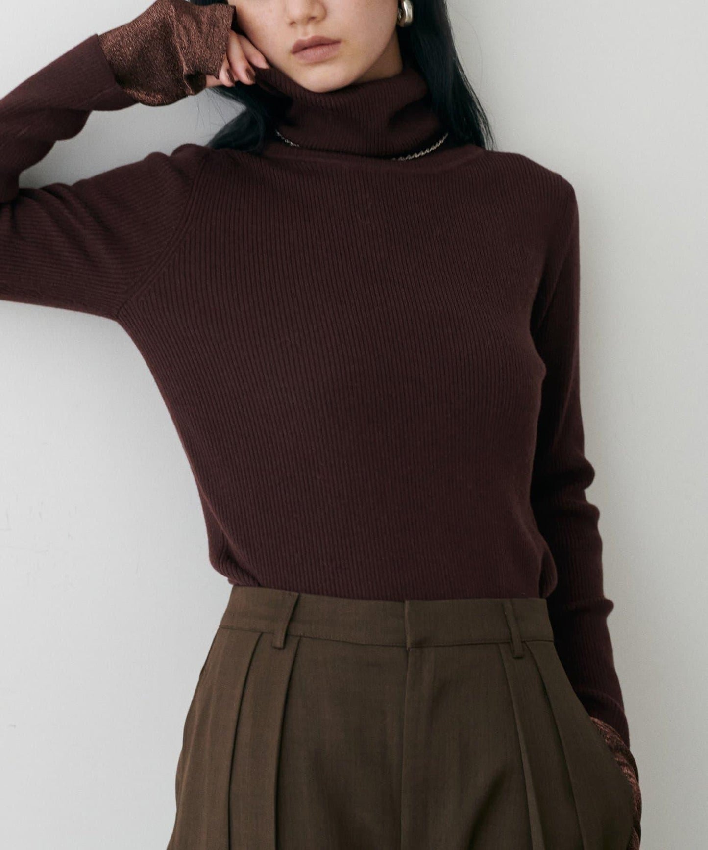 基礎羅紋高領衫