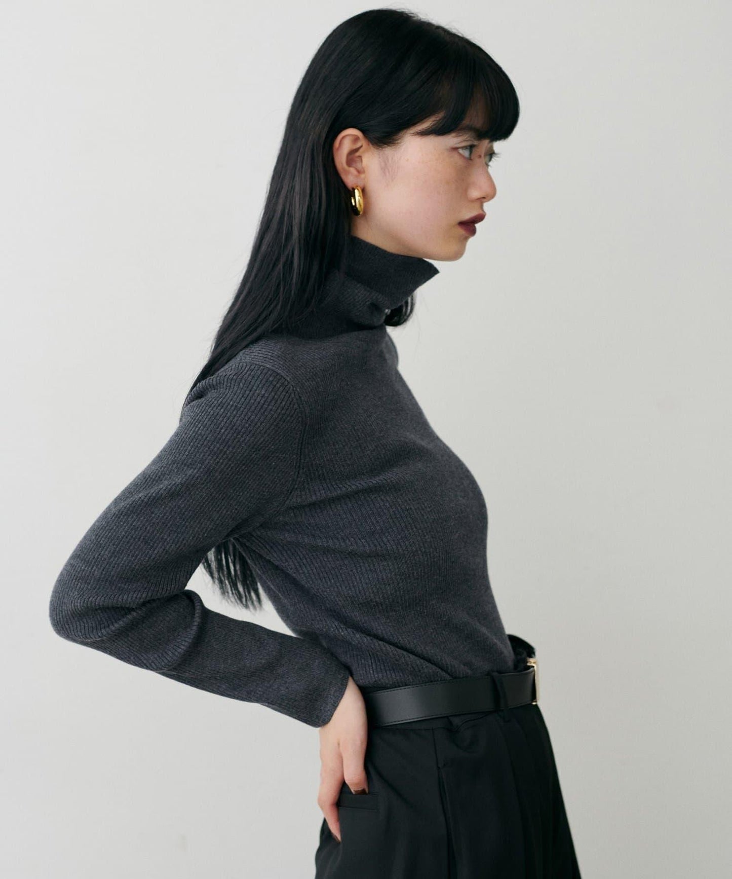 基礎羅紋高領衫