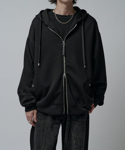 絲滑針織拉鍊連帽衫