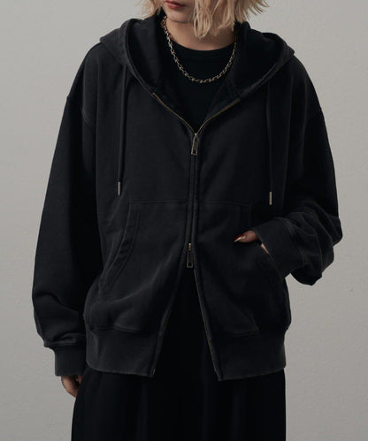 <Lui's ONE>雪花水洗拉鍊衛衣連帽衫