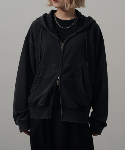 <Lui's ONE>雪花水洗拉鍊衛衣連帽衫