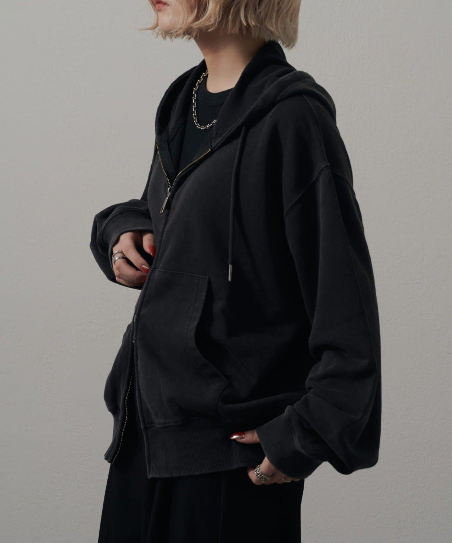 <Lui's ONE>雪花水洗拉鍊衛衣連帽衫