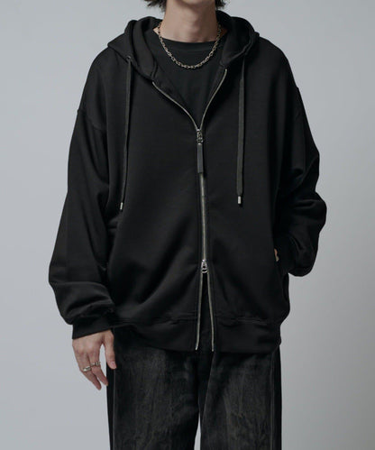 絲滑針織拉鍊連帽衫