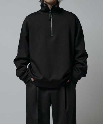 絲滑面料半拉鍊上衣