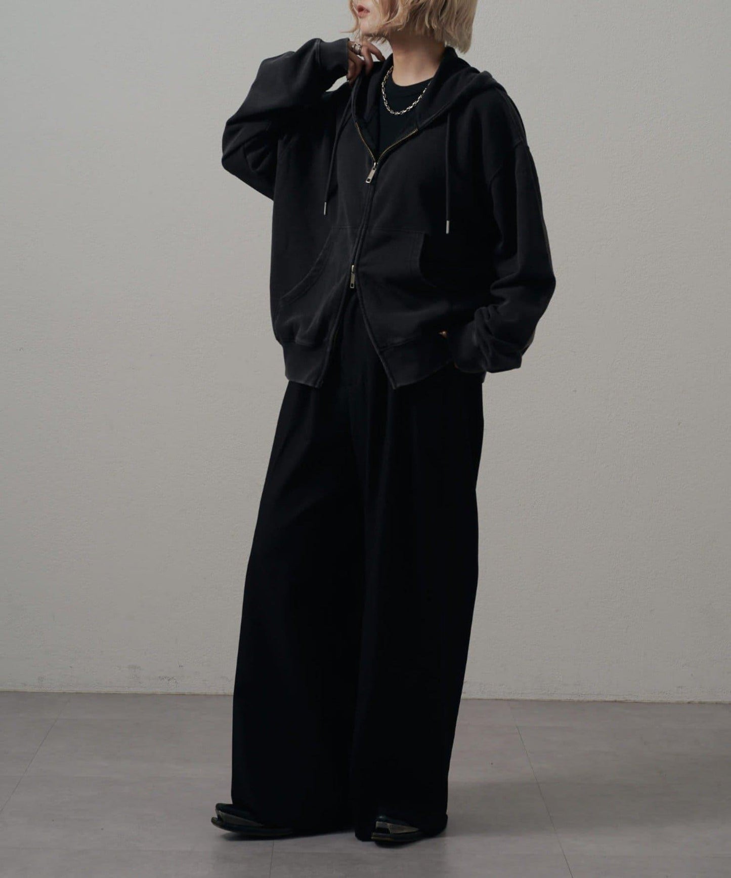 <Lui's ONE>雪花水洗拉鍊衛衣連帽衫