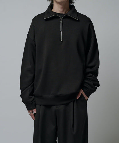 絲滑面料半拉鍊上衣