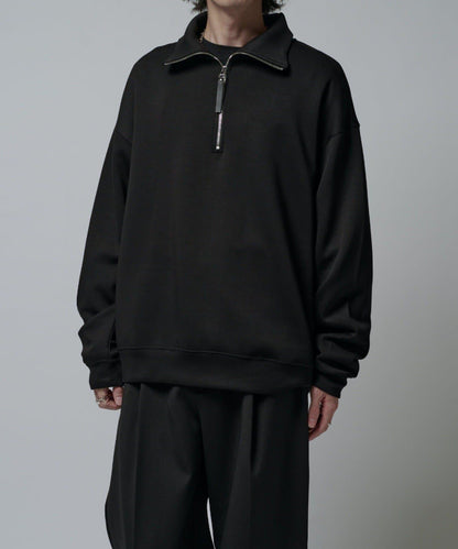 絲滑面料半拉鍊上衣