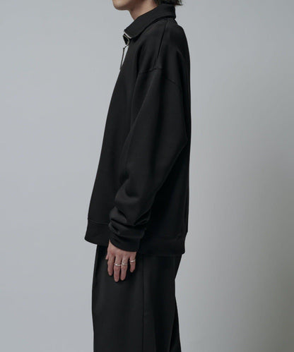 絲滑面料半拉鍊上衣