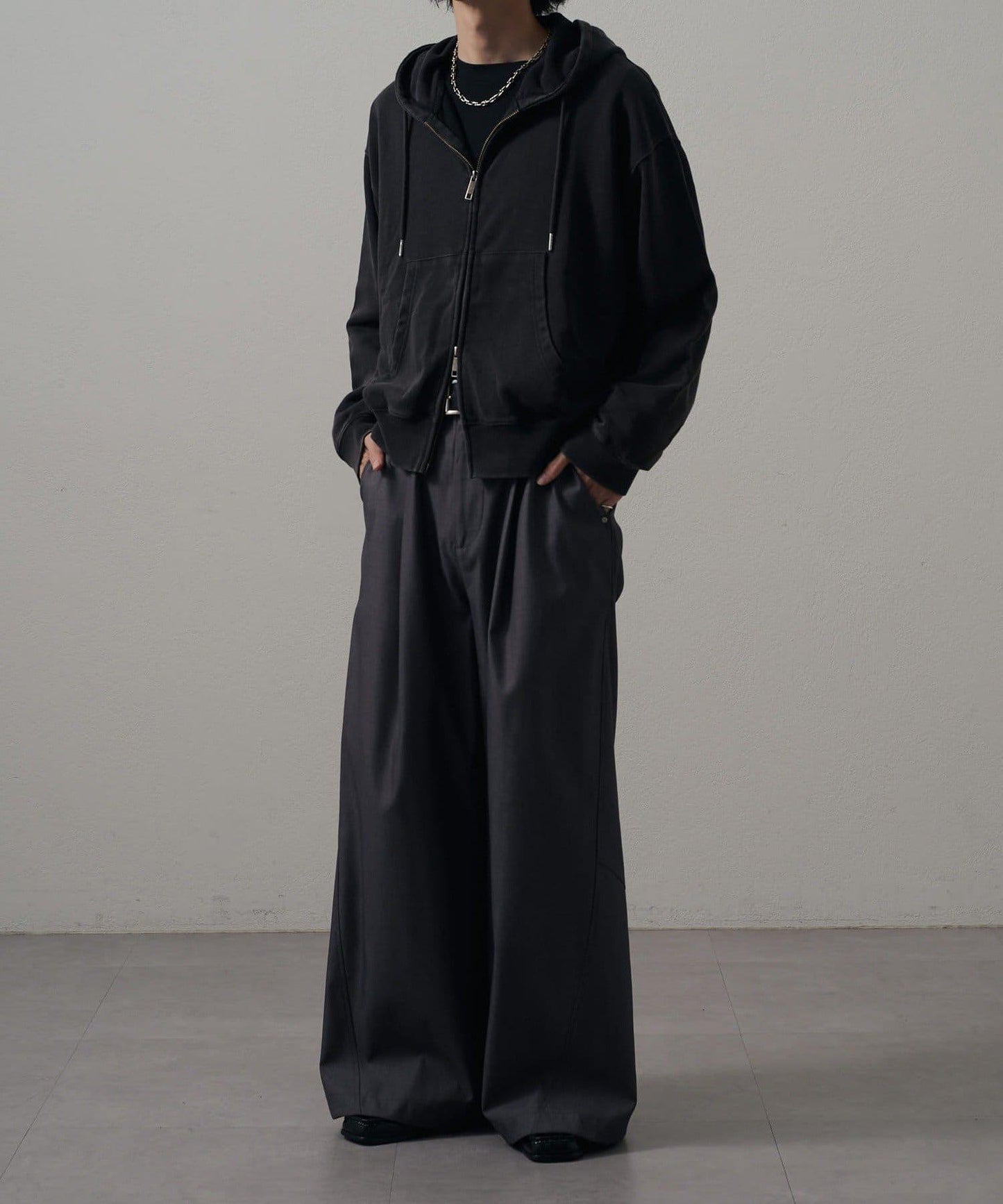 <Lui's ONE>雪花水洗拉鍊衛衣連帽衫