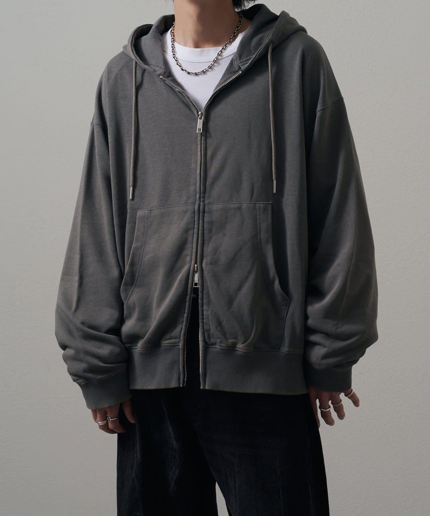 <Lui's ONE>雪花水洗拉鍊衛衣連帽衫