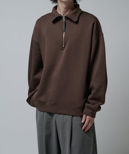 絲滑面料半拉鍊上衣