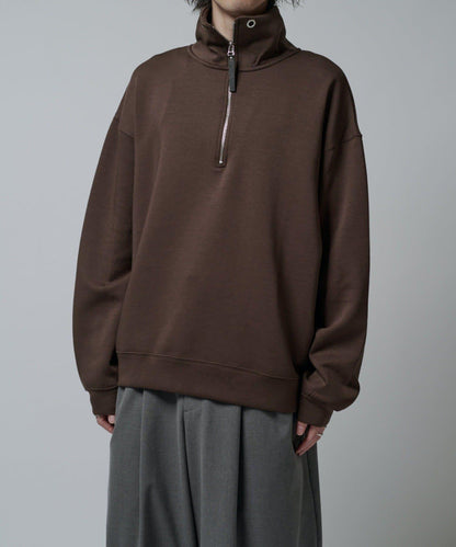 絲滑面料半拉鍊上衣