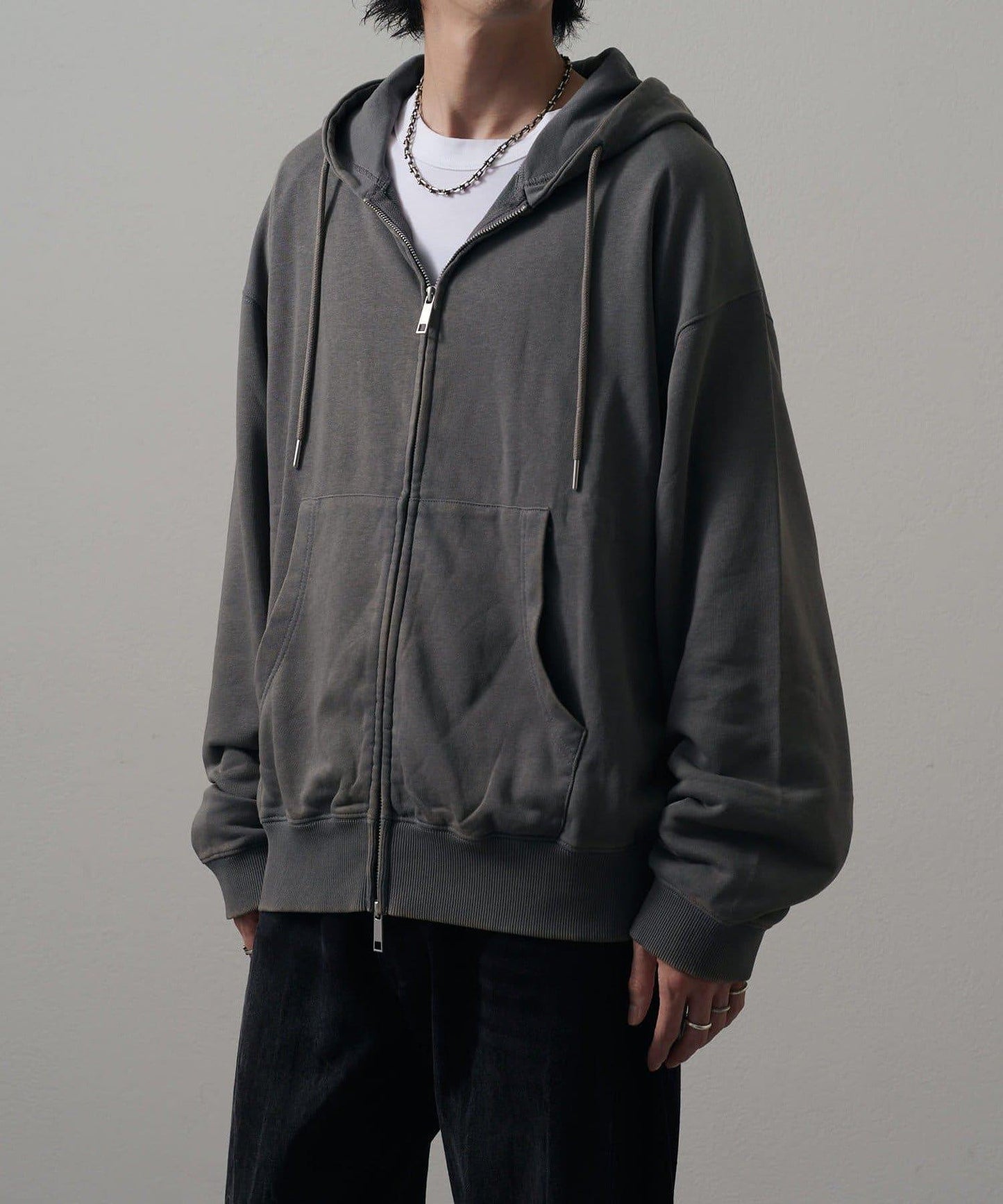 <Lui's ONE>雪花水洗拉鍊衛衣連帽衫