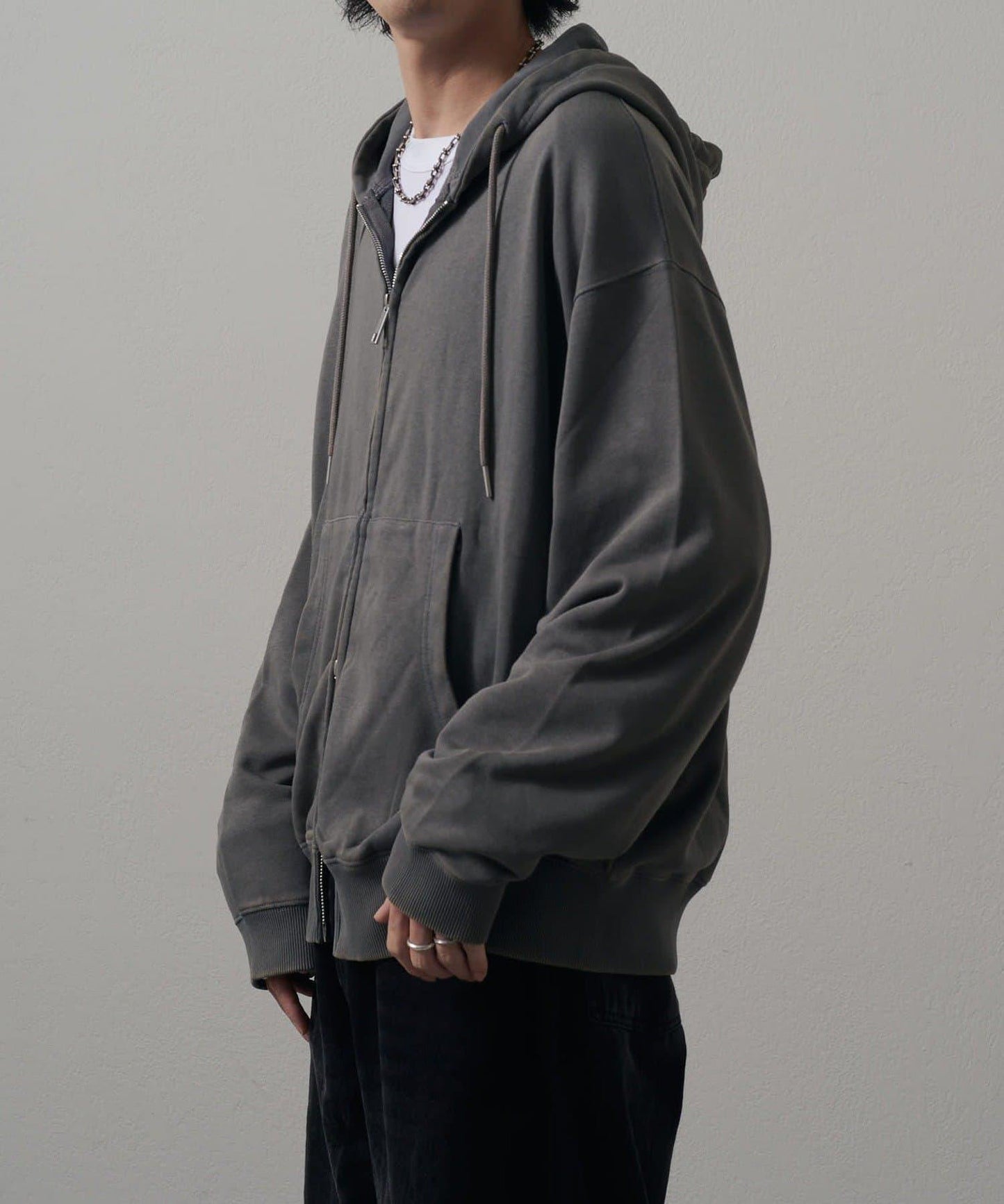 <Lui's ONE>雪花水洗拉鍊衛衣連帽衫