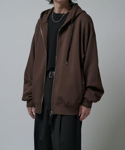 絲滑針織拉鍊連帽衫