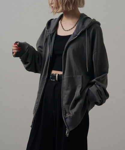 <Lui's ONE>雪花水洗拉鍊衛衣連帽衫