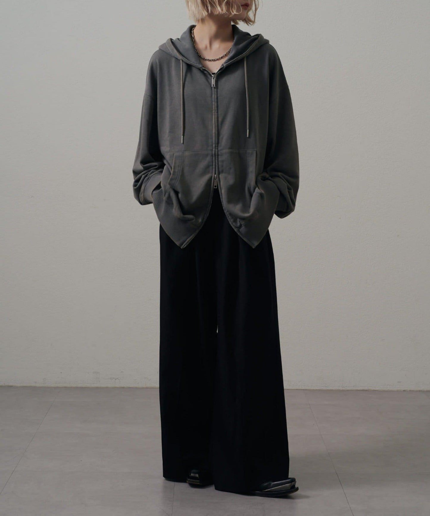 <Lui's ONE>雪花水洗拉鍊衛衣連帽衫