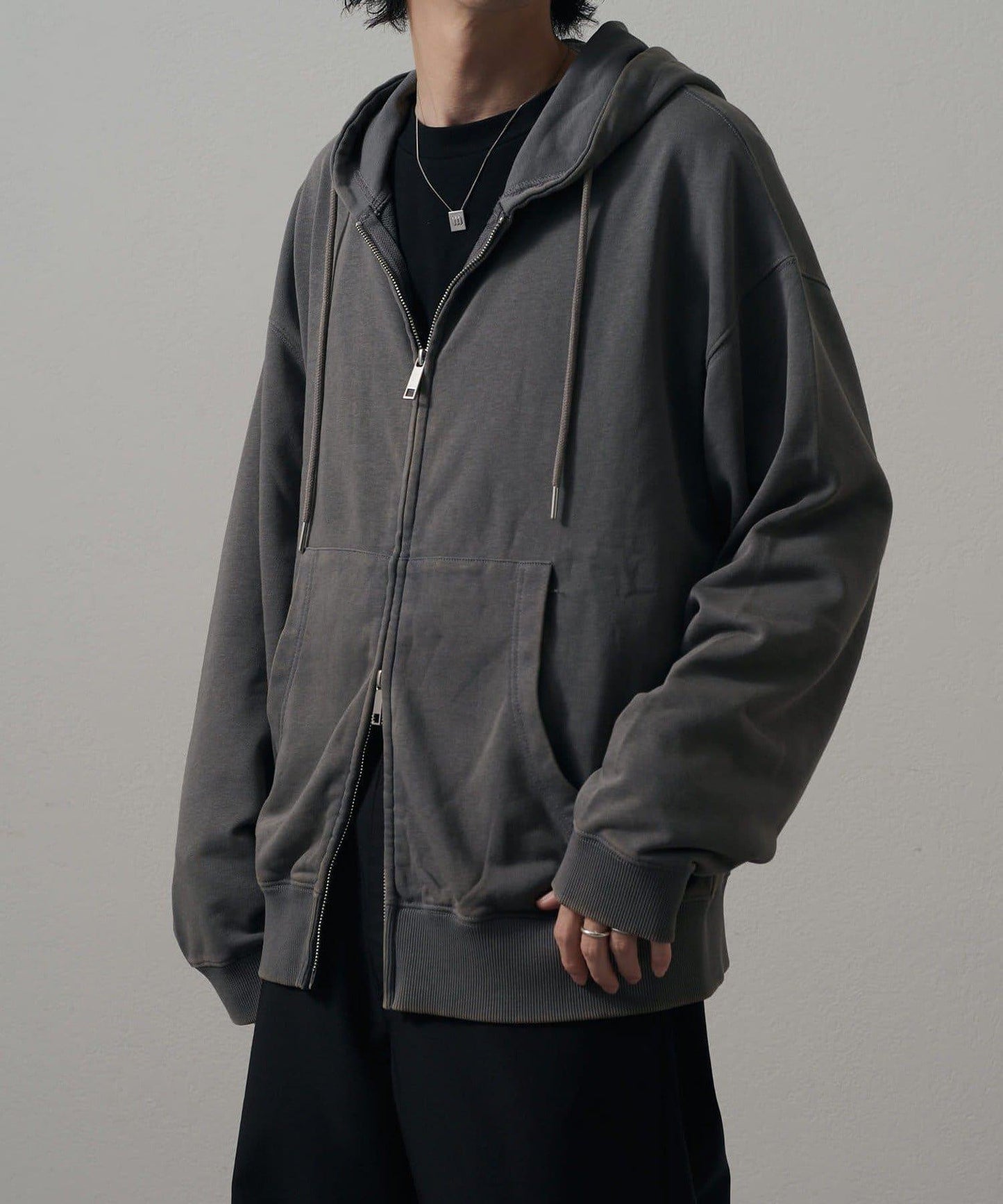 <Lui's ONE>雪花水洗拉鍊衛衣連帽衫