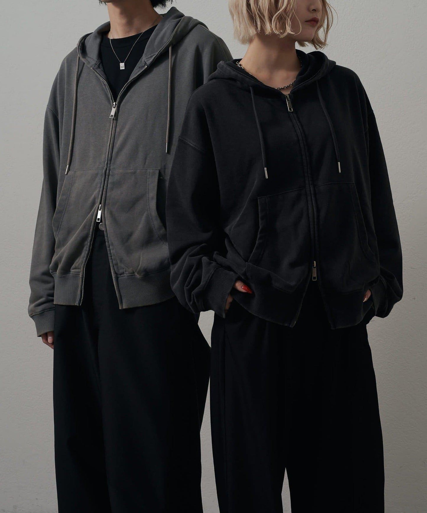 <Lui's ONE>雪花水洗拉鍊衛衣連帽衫