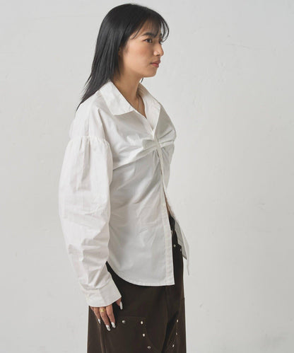 【WHO'S WHO gallery】泡泡袖褶皺襯衫