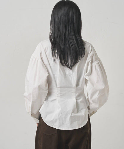 【WHO'S WHO gallery】泡泡袖褶皺襯衫