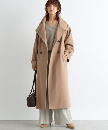 【顯瘦】立領繫帶大衣