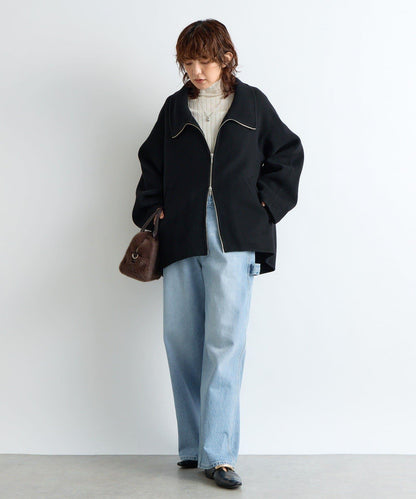 【帥氣穿搭】立領拉鍊雙面呢大衣