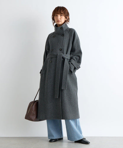 【顯瘦】立領繫帶大衣