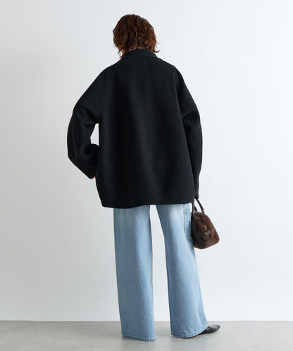 【帥氣穿搭】立領拉鍊雙面呢大衣