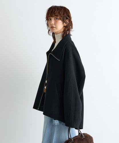 【帥氣穿搭】立領拉鍊雙面呢大衣