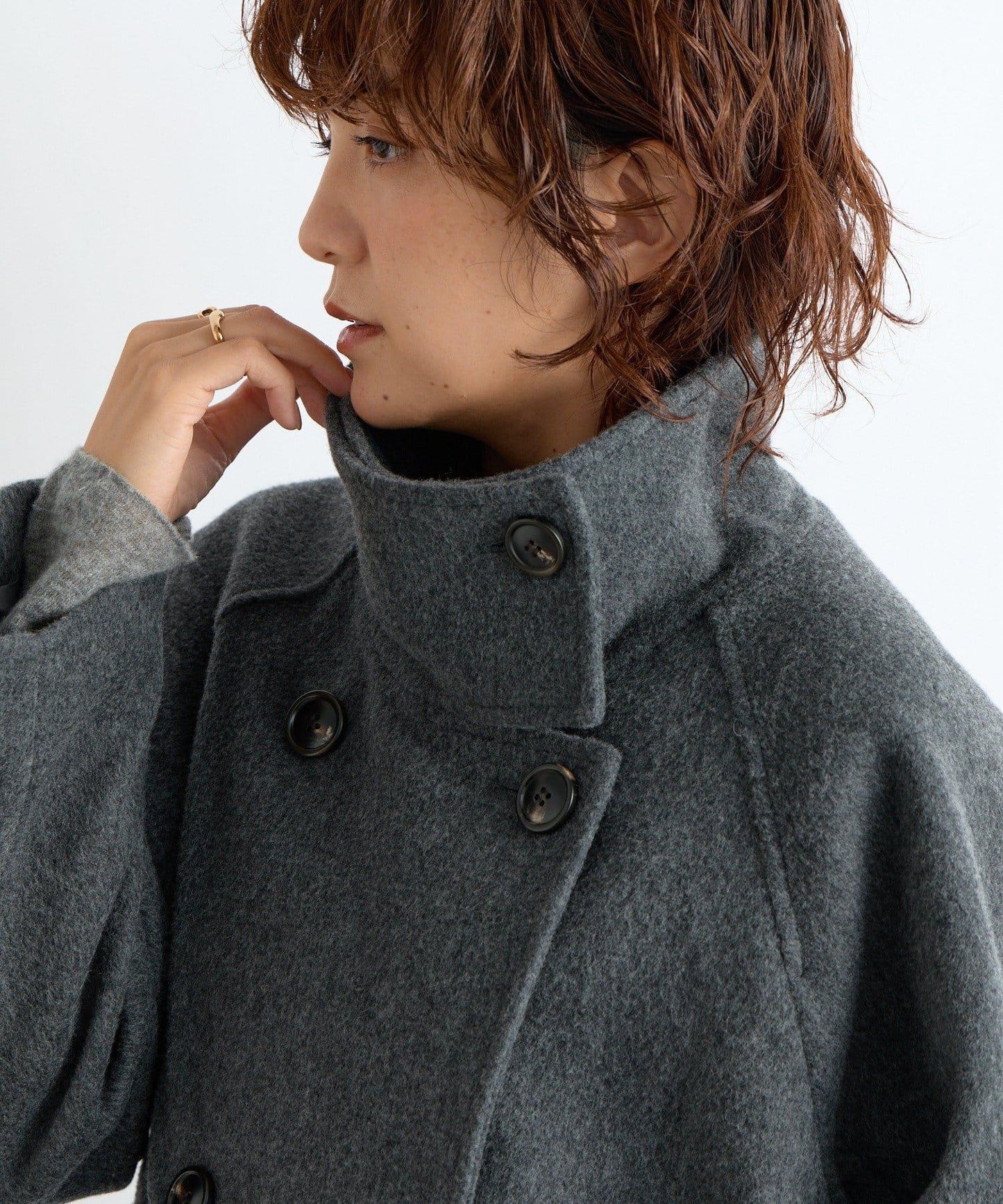 【顯瘦】立領繫帶大衣