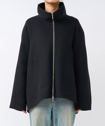 【帥氣穿搭】立領拉鍊雙面呢大衣