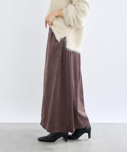 【RIVE DROITE】磨毛面料側褶半身裙