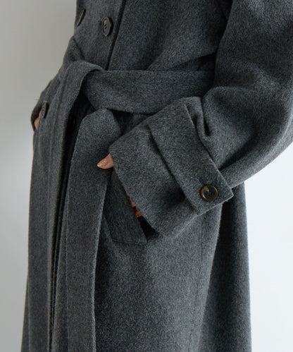 【顯瘦】立領繫帶大衣