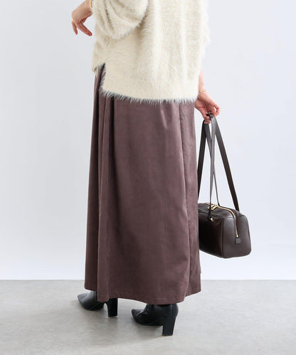 【RIVE DROITE】磨毛面料側褶半身裙