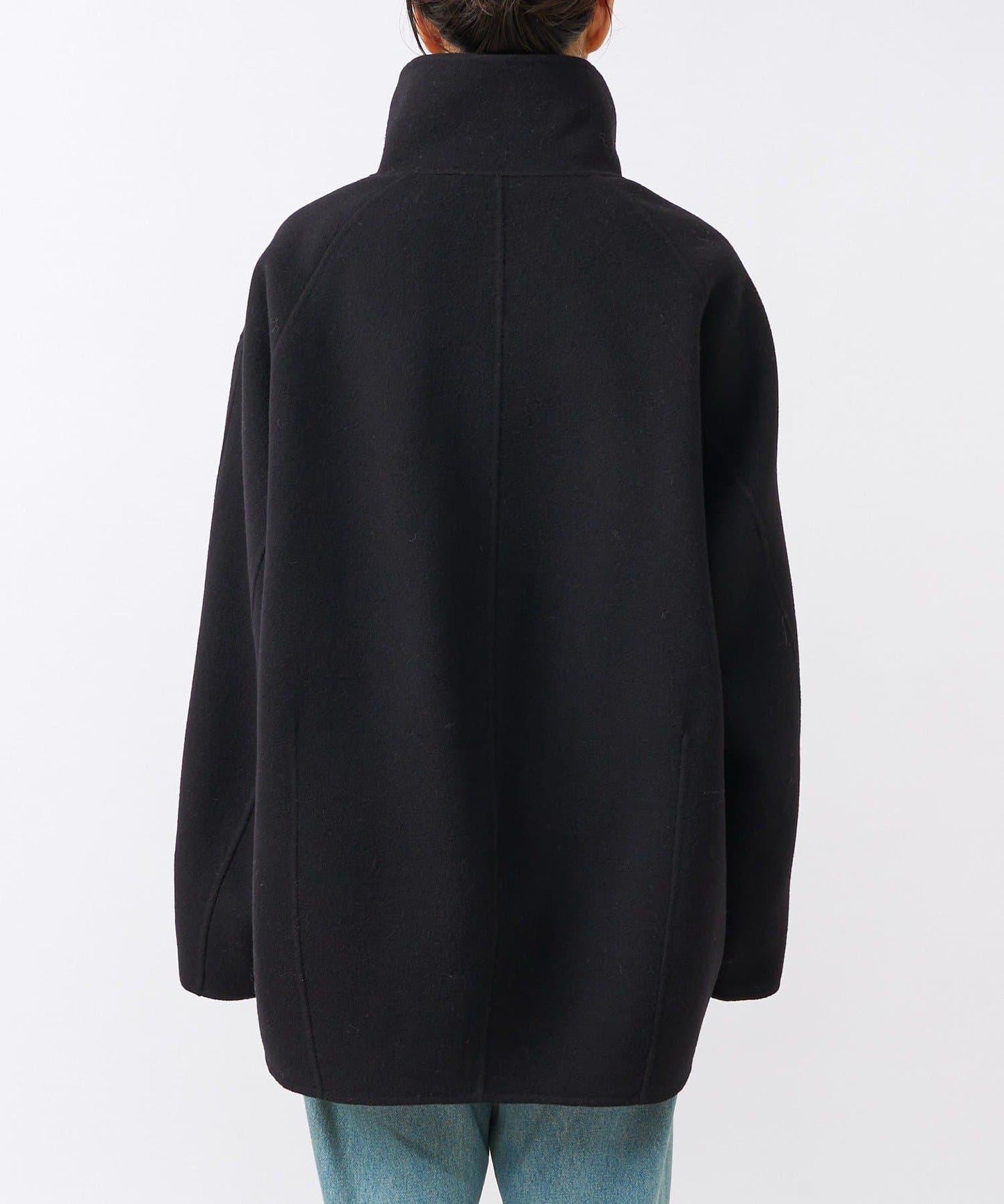 【帥氣穿搭】立領拉鍊雙面呢大衣