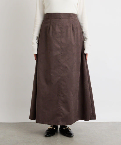 【RIVE DROITE】磨毛面料側褶半身裙