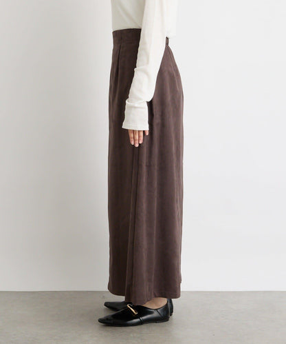 【RIVE DROITE】磨毛面料側褶半身裙