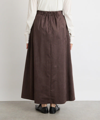 【RIVE DROITE】磨毛面料側褶半身裙