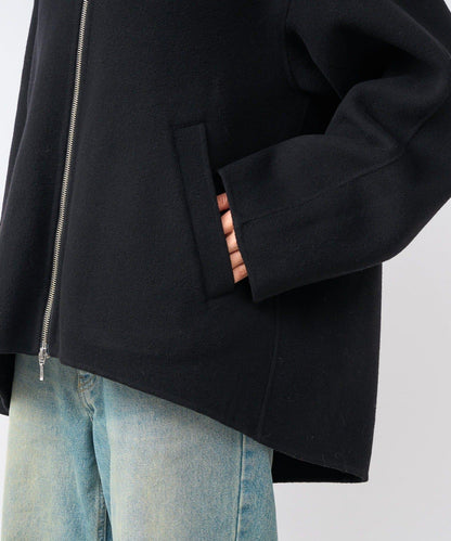 【帥氣穿搭】立領拉鍊雙面呢大衣