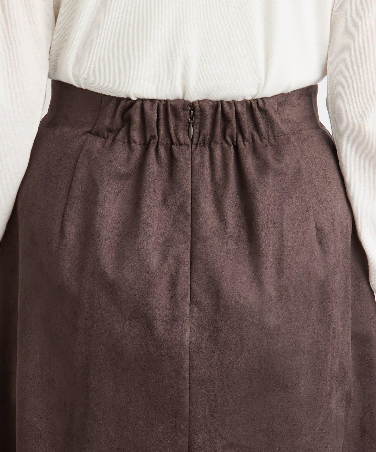 【RIVE DROITE】磨毛面料側褶半身裙