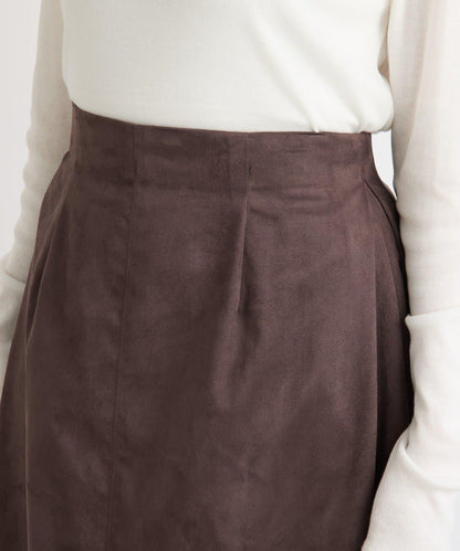 【RIVE DROITE】磨毛面料側褶半身裙