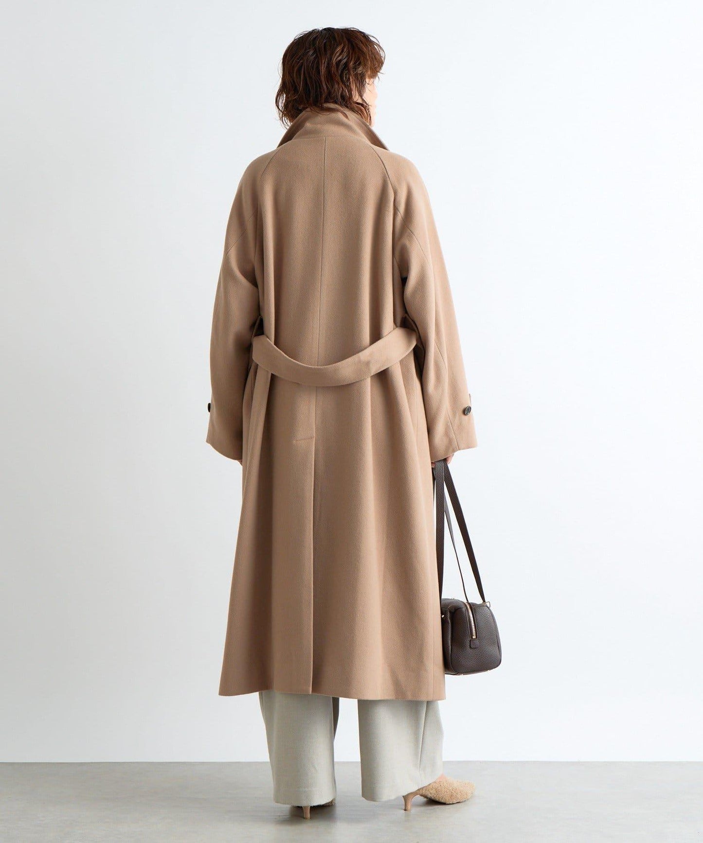 【顯瘦】立領繫帶大衣