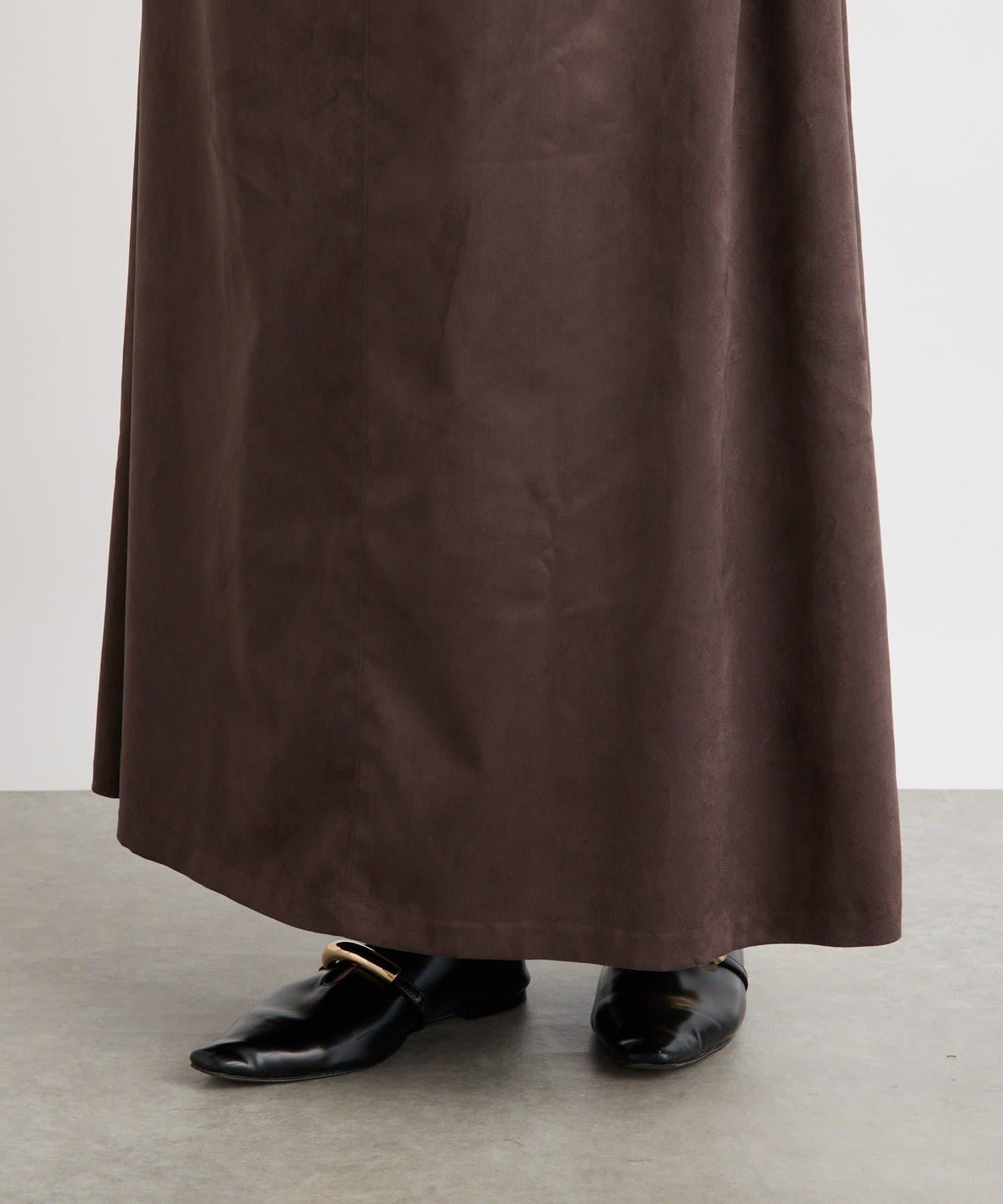 【RIVE DROITE】磨毛面料側褶半身裙